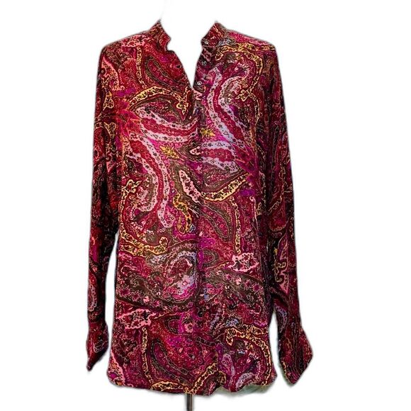 #S1 Vintage Lauren Ralph Lauren 100% Cotton Dolman Sleeved Popover Sz XL - Picture 3 of 7